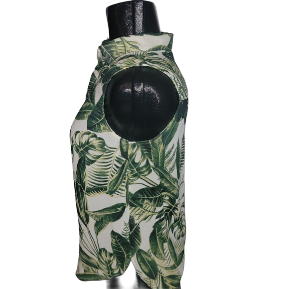 H&M Sleeveless Tropical Leaf Print Blouse 2 - Picture 4 of 5